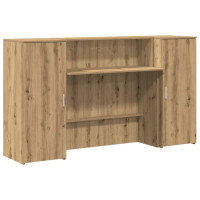 Produktbild för Receptionsdisk artisan ek 180x50x103,5 cm konstruerat trä