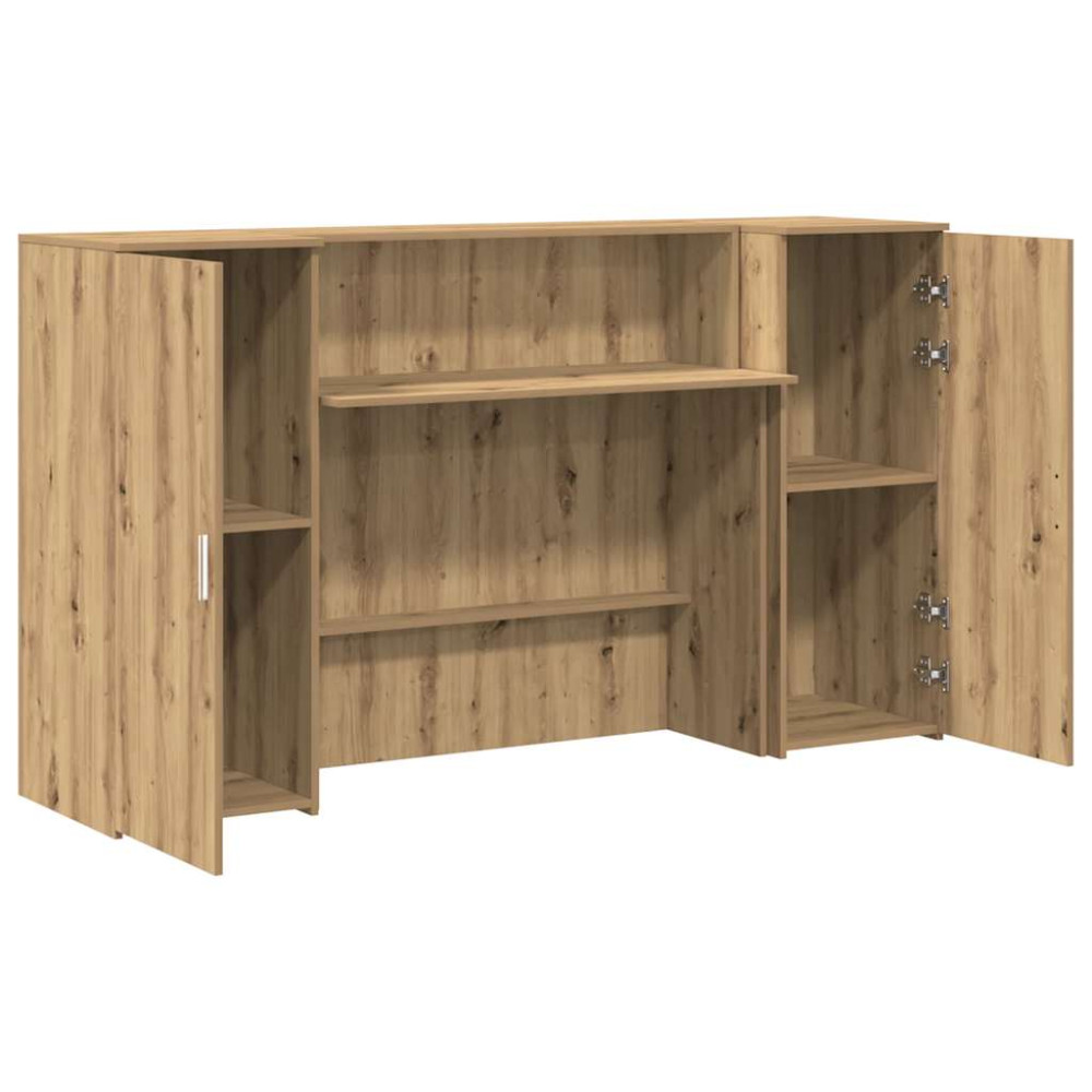 Produktbild för Receptionsdisk artisan ek 180x50x103,5 cm konstruerat trä