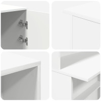 Produktbild för Receptionsdisk vit 200x50x103,5 cm konstruerat trä