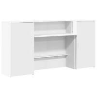 Produktbild för Receptionsdisk vit 200x50x103,5 cm konstruerat trä