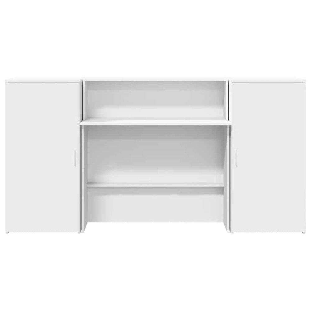 Produktbild för Receptionsdisk vit 200x50x103,5 cm konstruerat trä