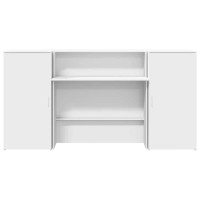 Produktbild för Receptionsdisk vit 200x50x103,5 cm konstruerat trä