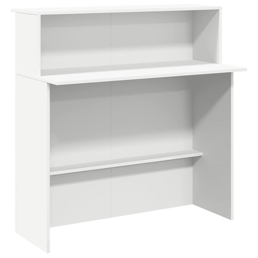 Produktbild för Receptionsdisk vit 200x50x103,5 cm konstruerat trä