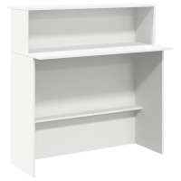 Produktbild för Receptionsdisk vit 200x50x103,5 cm konstruerat trä