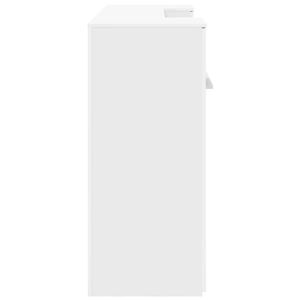 Produktbild för Receptionsdisk vit 200x50x103,5 cm konstruerat trä