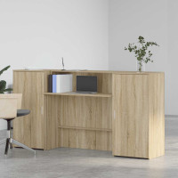 Produktbild för Receptionsdisk sonoma-ek 200x50x103,5 cm konstruerat trä