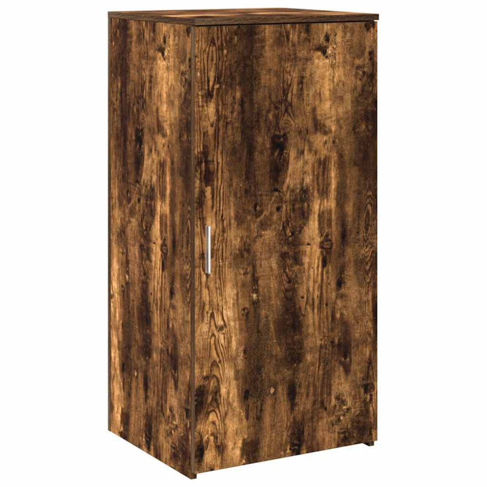 Produktbild för Receptionsdisk rökfärgad ek 200x50x103,5 cm konstruerat trä