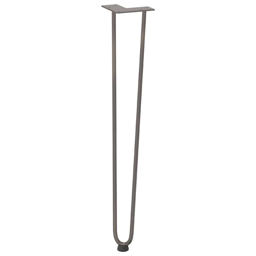 Produktbild för hårnålsben för konsolbord för konsolbord 4 st naturstål 72 cm massivt stål