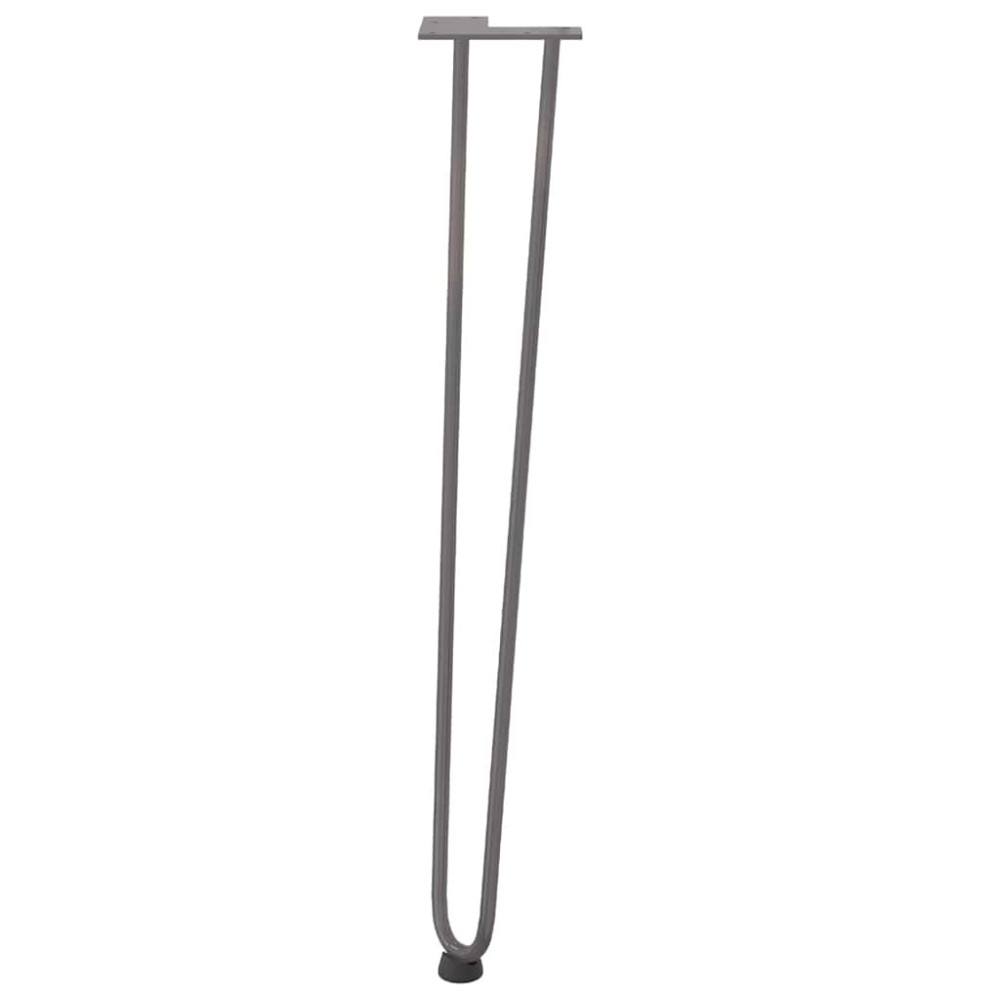 Produktbild för hårnålsben för konsolbord för konsolbord 4 st naturstål 72 cm massivt stål