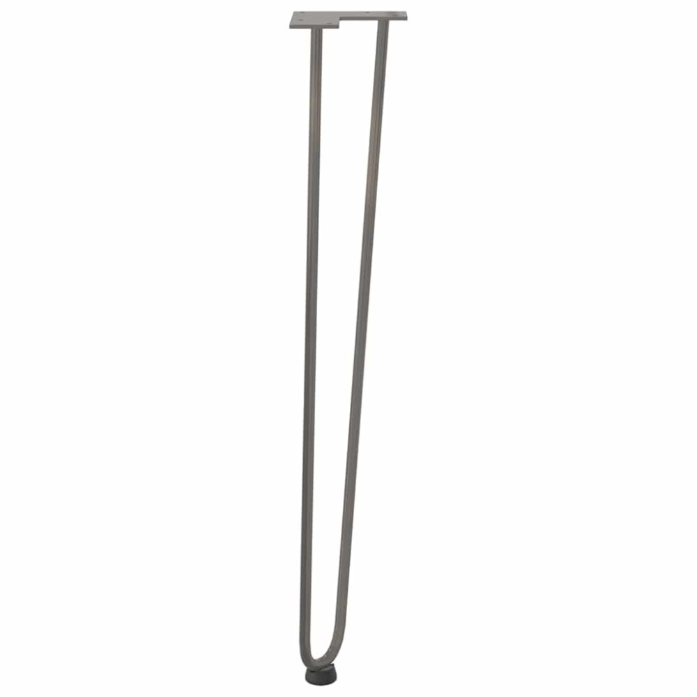 Produktbild för hårnålsben för konsolbord för konsolbord 4 st naturstål 72 cm massivt stål