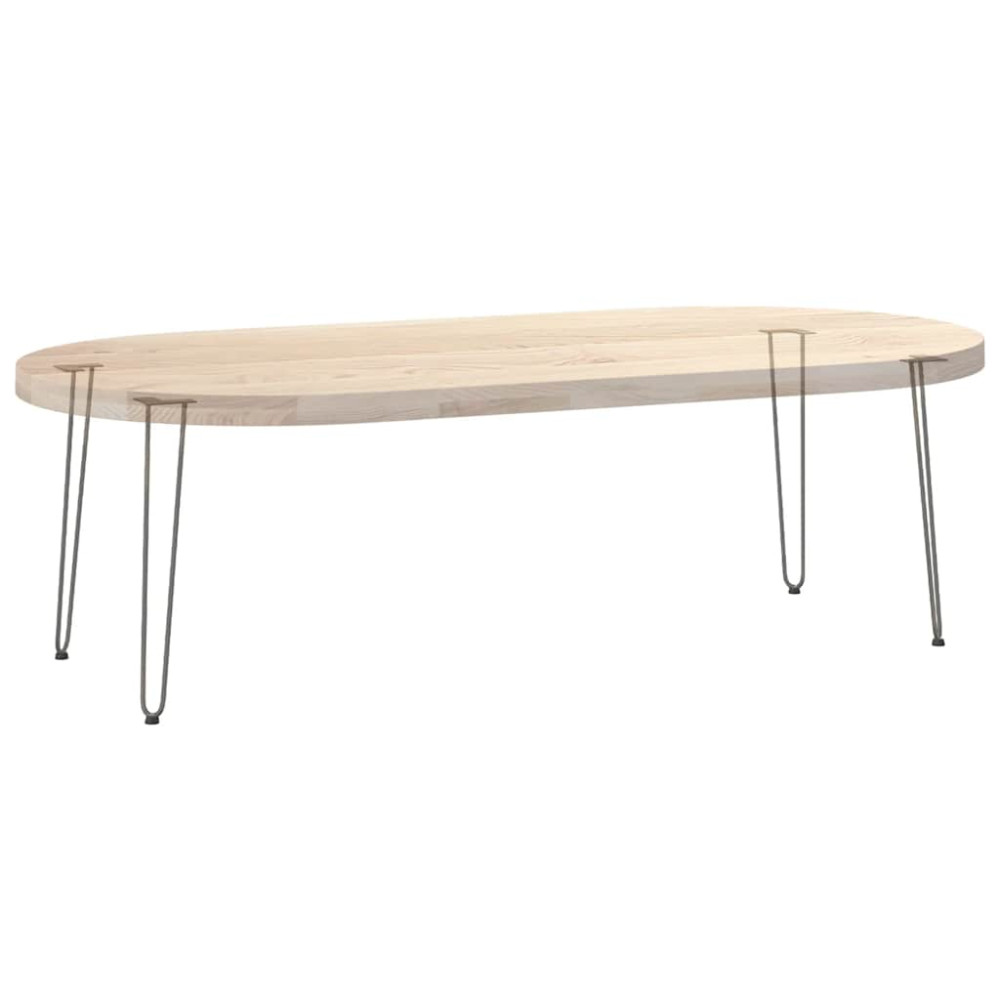 Produktbild för hårnålsben för konsolbord för konsolbord 4 st naturstål 72 cm massivt stål