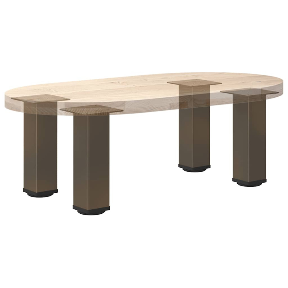 Produktbild för Soffbordsben 4 st naturstål 42-44 cm stål