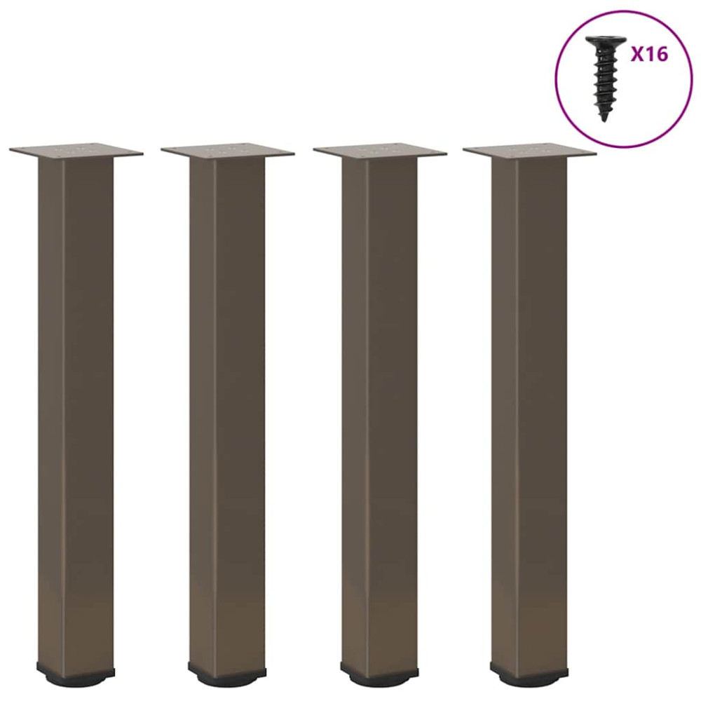 Produktbild för Konsolbordsben 4 st naturstål 72-74 cm stål