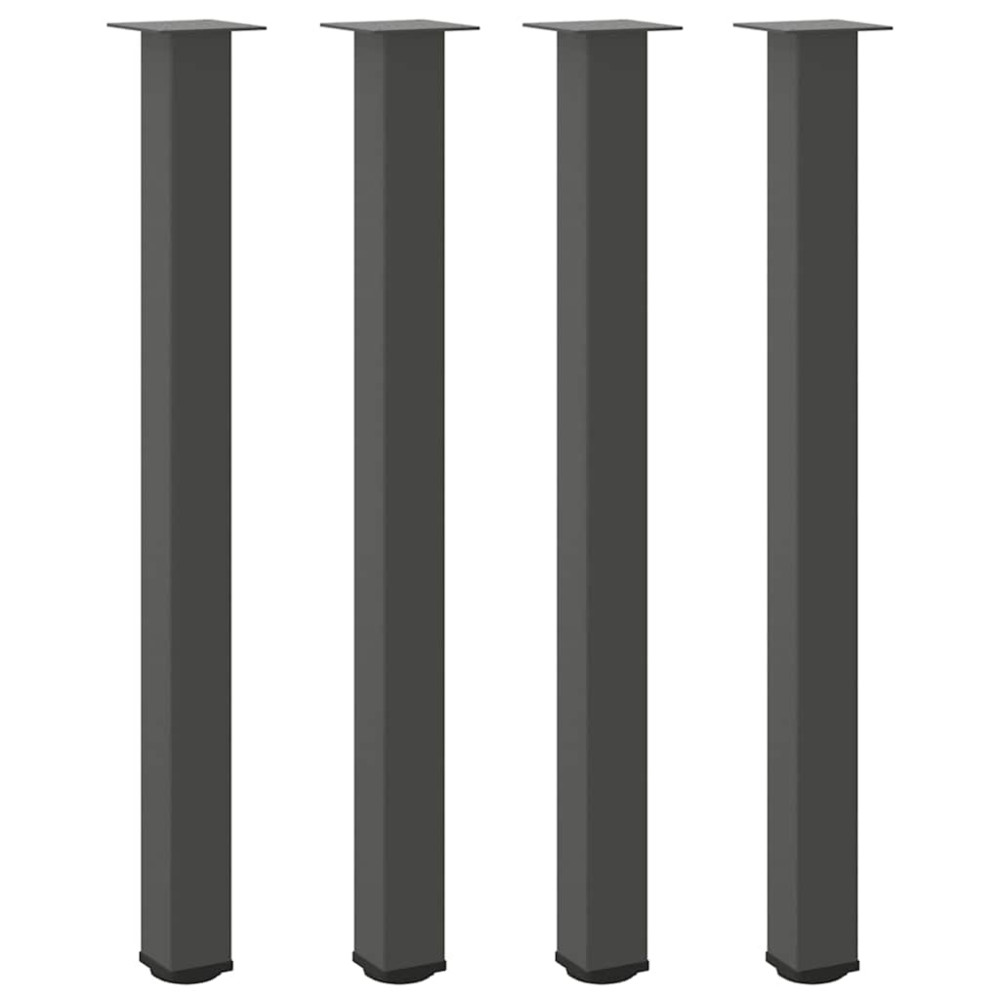 Produktbild för Barbordsben 4 st antracit 110-112 cm stål