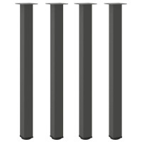 Produktbild för Barbordsben 4 st antracit 110-112 cm stål