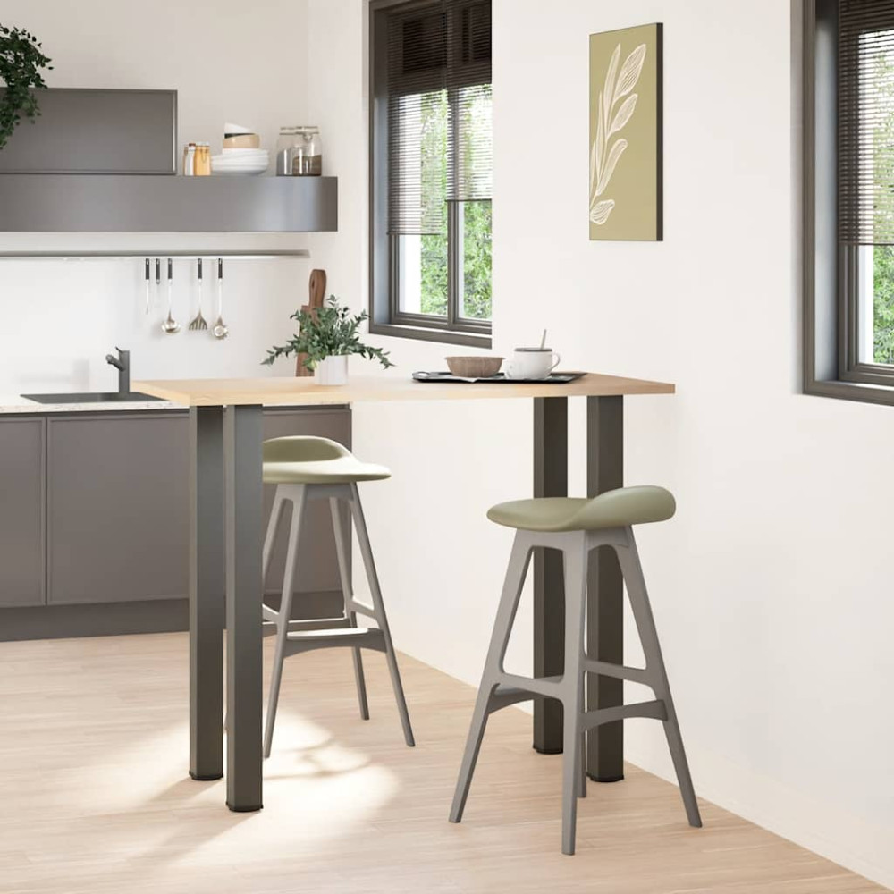 Produktbild för Barbordsben 4 st antracit 110-112 cm stål