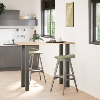 Produktbild för Barbordsben 4 st antracit 110-112 cm stål