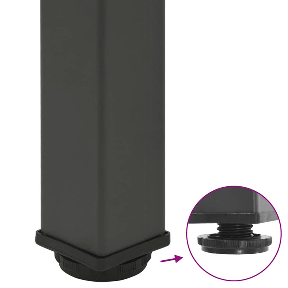 Produktbild för Barbordsben 4 st antracit 110-112 cm stål