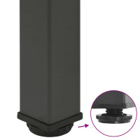 Produktbild för Barbordsben 4 st antracit 110-112 cm stål