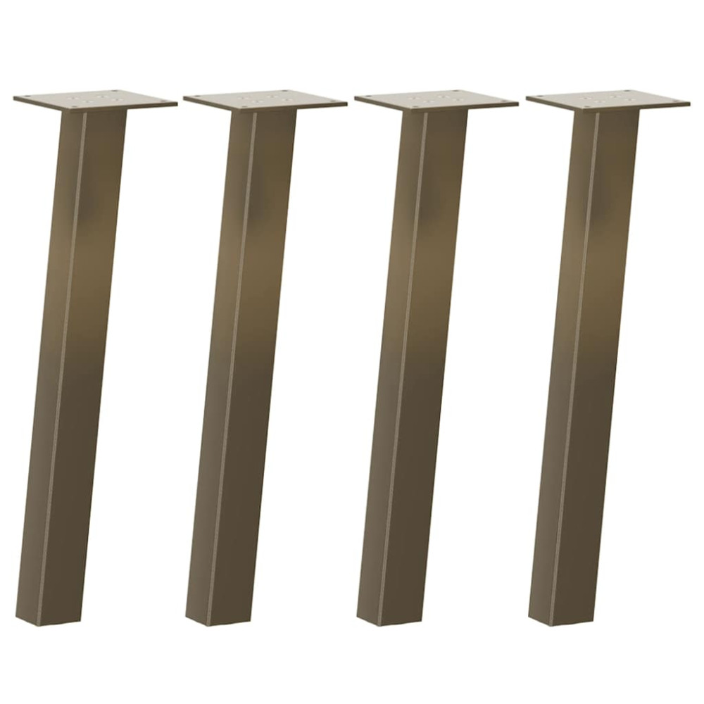Produktbild för Soffbordsben 4 st naturstål 42 cm stål