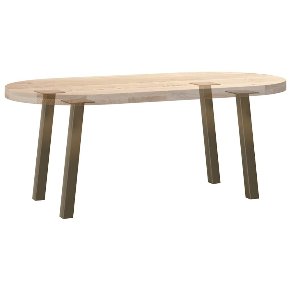 Produktbild för Soffbordsben 4 st naturstål 42 cm stål