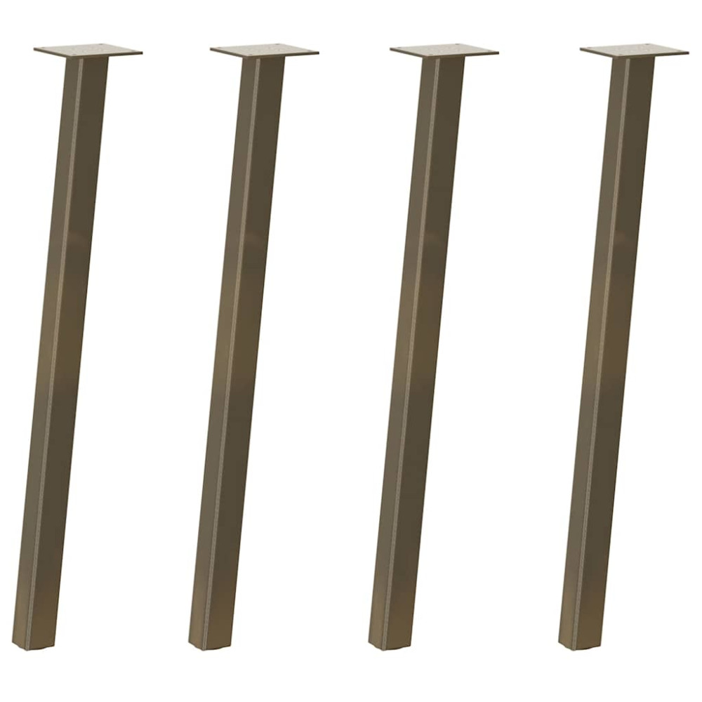 Produktbild för Konsolbordsben 4 st naturstål 72 cm stål