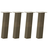 Produktbild för Soffbordsben 4 st naturstål 42 cm stål