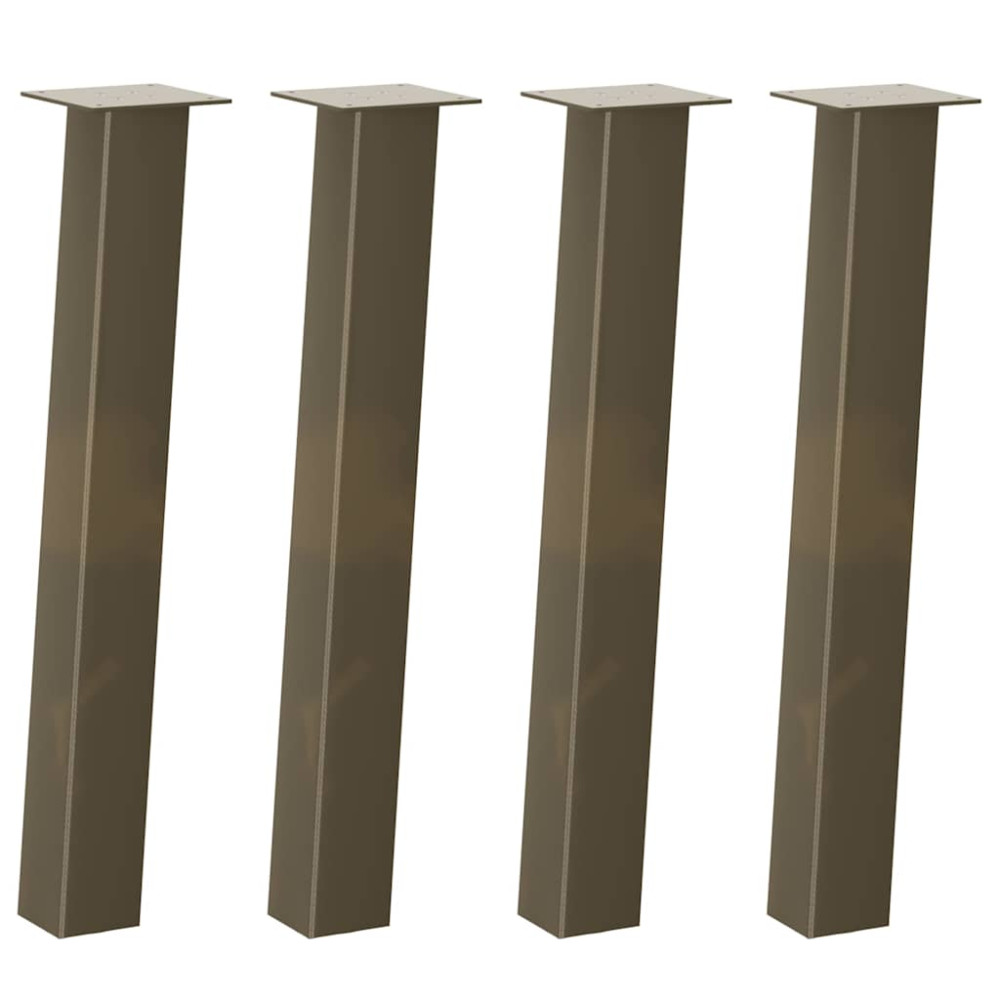 Produktbild för Konsolbordsben 4 st naturstål 72 cm stål