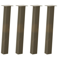 Produktbild för Konsolbordsben 4 st naturstål 72 cm stål