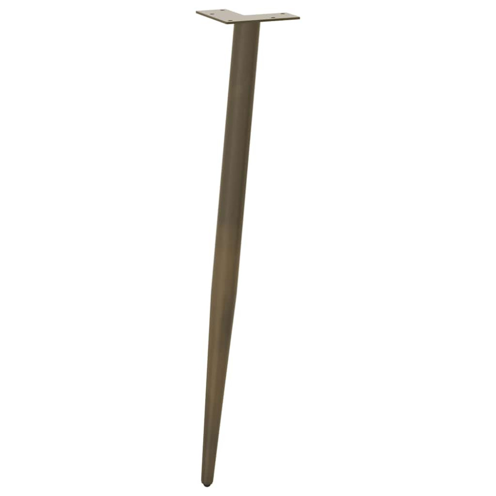 Produktbild för Konsolbordsben koniska 4 st naturstål 72-73 cm stål