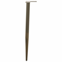 Produktbild för Konsolbordsben koniska 4 st naturstål 72-73 cm stål