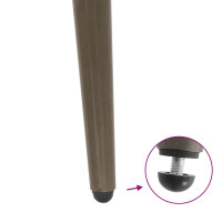 Produktbild för Konsolbordsben koniska 4 st naturstål 72-73 cm stål
