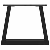 Produktbild för Soffbordsben V-formade 2 st svarta 30x(30-31,3) cm stål