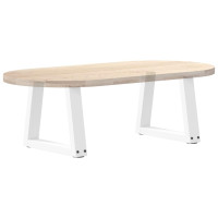 Produktbild för Soffbordsben V-formade 2 st vita 30x(30-31,3) cm stål