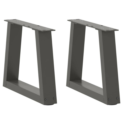 vidaXL Soffbordsben V-formade 2 st antracit 30x(30-31,3) cm stål