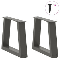 Produktbild för Soffbordsben V-formade 2 st antracit 30x(30-31,3) cm stål