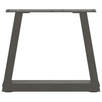 Produktbild för Soffbordsben V-formade 2 st antracit 30x(30-31,3) cm stål
