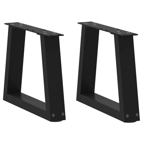 vidaXL Soffbordsben V-formade 2 st svarta 40x(30-31,3) cm stål