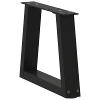Produktbild för Soffbordsben V-formade 2 st svarta 40x(30-31,3) cm stål