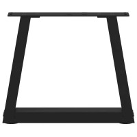 Produktbild för Soffbordsben V-formade 2 st svarta 40x(30-31,3) cm stål