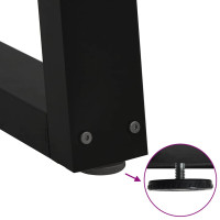 Produktbild för Soffbordsben V-formade 2 st svarta 40x(30-31,3) cm stål