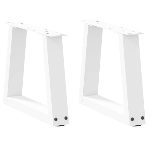 vidaXL Soffbordsben V-formade 2 st vita 40x(30-31,3) cm stål