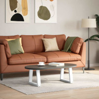 Produktbild för Soffbordsben V-formade 2 st vita 40x(30-31,3) cm stål