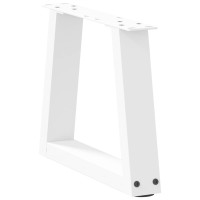 Produktbild för Soffbordsben V-formade 2 st vita 40x(30-31,3) cm stål