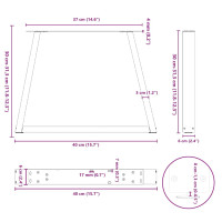 Produktbild för Soffbordsben V-formade 2 st vita 40x(30-31,3) cm stål