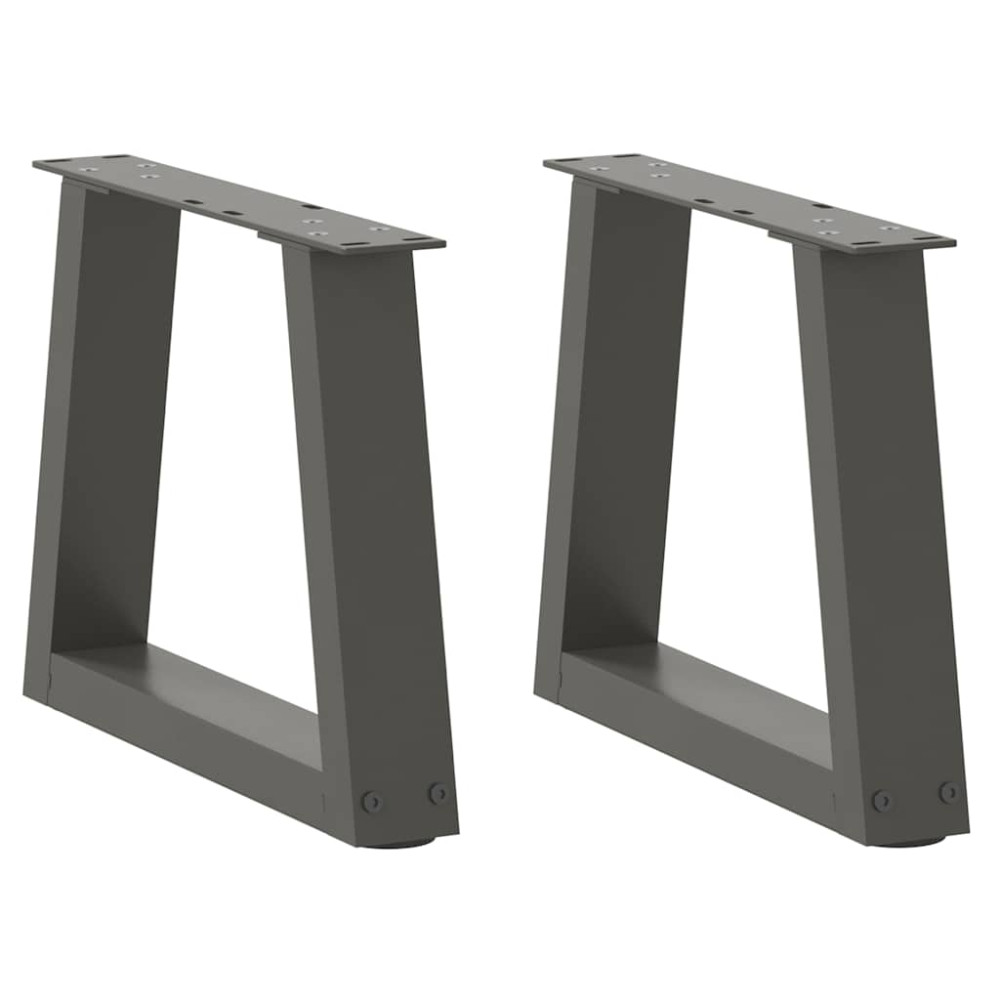 Produktbild för Soffbordsben V-formade 2 st antracit 40x(30-31,3) cm stål