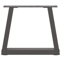 Produktbild för Soffbordsben V-formade 2 st antracit 40x(30-31,3) cm stål