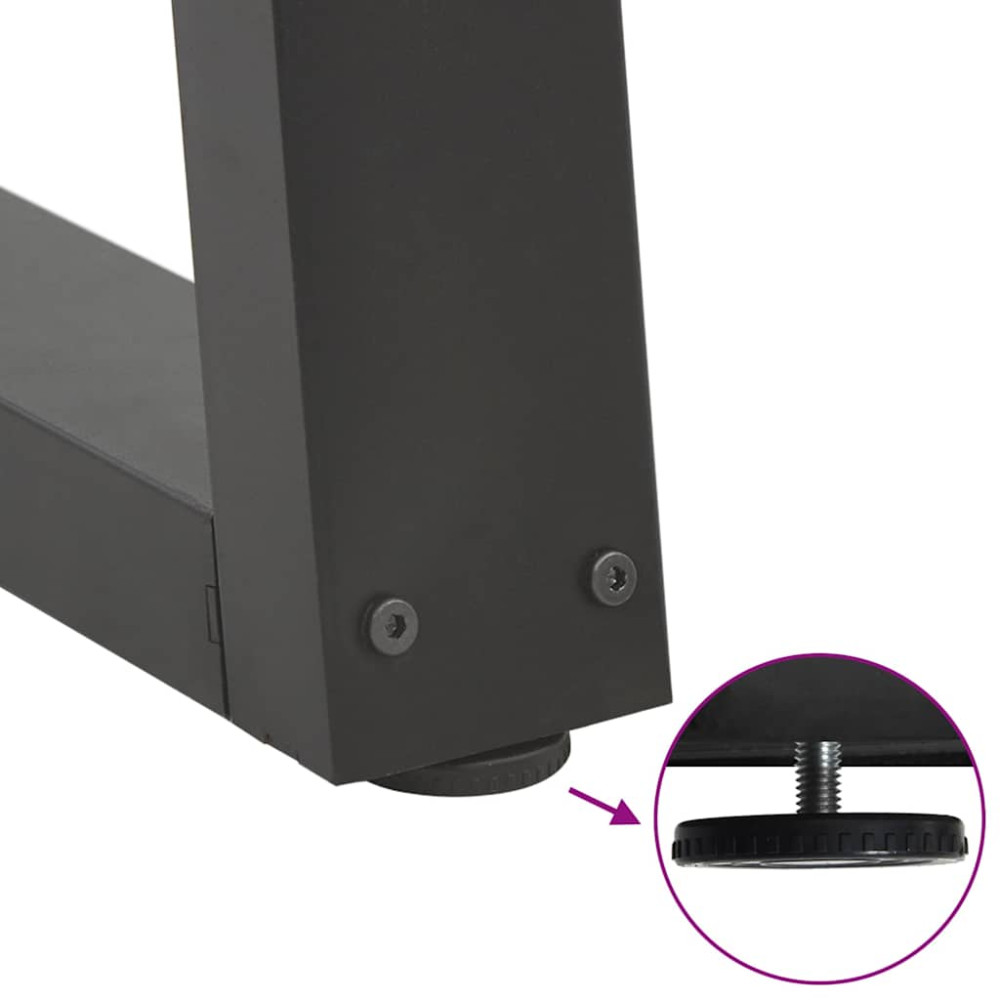 Produktbild för Soffbordsben V-formade 2 st antracit 40x(30-31,3) cm stål