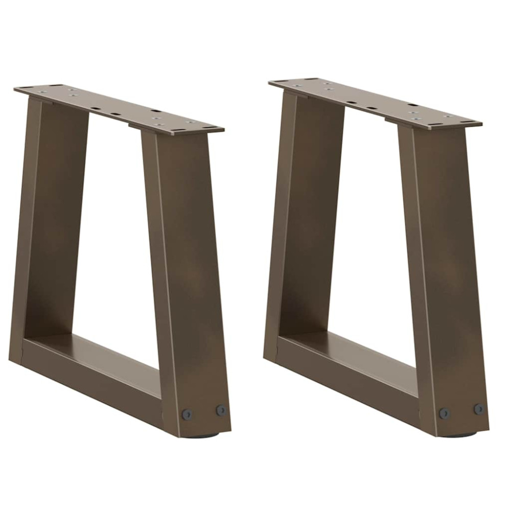 Produktbild för Soffbordsben V-formade 2 st naturstål 40x(30-31,3) cm stål