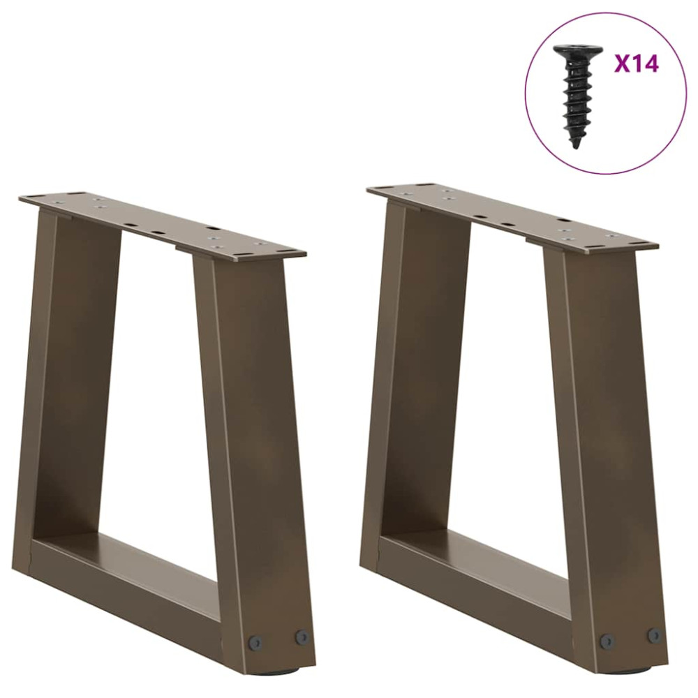 Produktbild för Soffbordsben V-formade 2 st naturstål 40x(30-31,3) cm stål